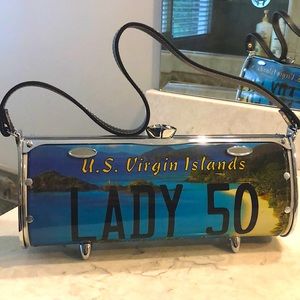 Handmade magazine clutch bag